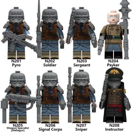 Bộ đồ chơi Minifigure Warhammer 40K Ruizhi N204 8 Chiến Binh Dũng Mãnh cho con trai 14 tuổi, chất lượng cao, giá tốt