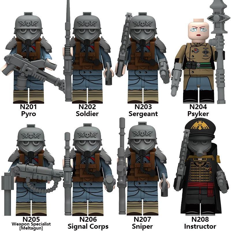 Bộ đồ chơi Minifigure Warhammer 40K Ruizhi N204 8 Chiến Binh Dũng Mãnh cho con trai 14 tuổi, chất lượng cao, giá tốt