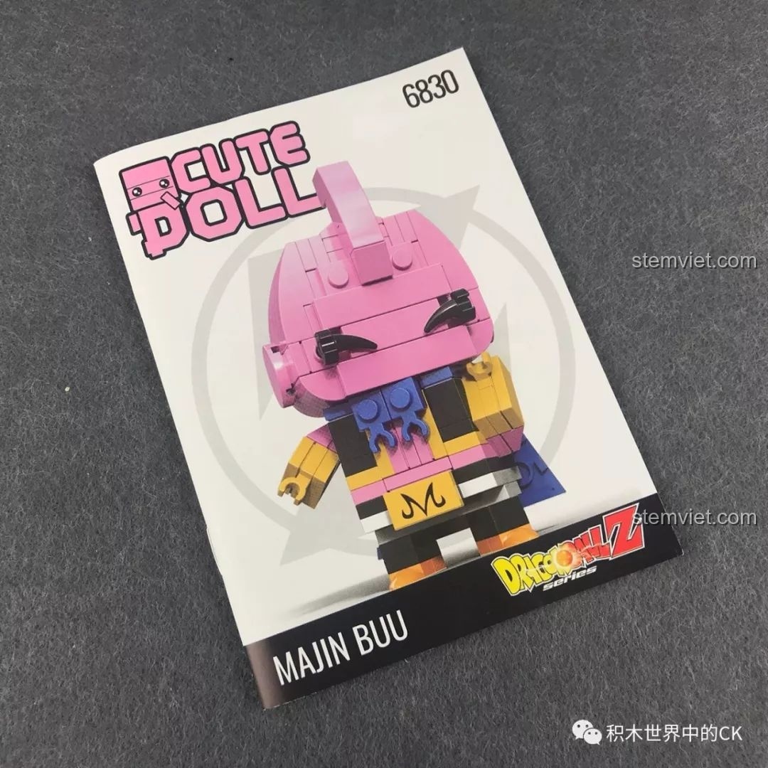 Sách hướng dẫn lắp ráp cho mô hình Decool 6830 Majin Buu trong bộ sưu tập Dragon Ball Z.