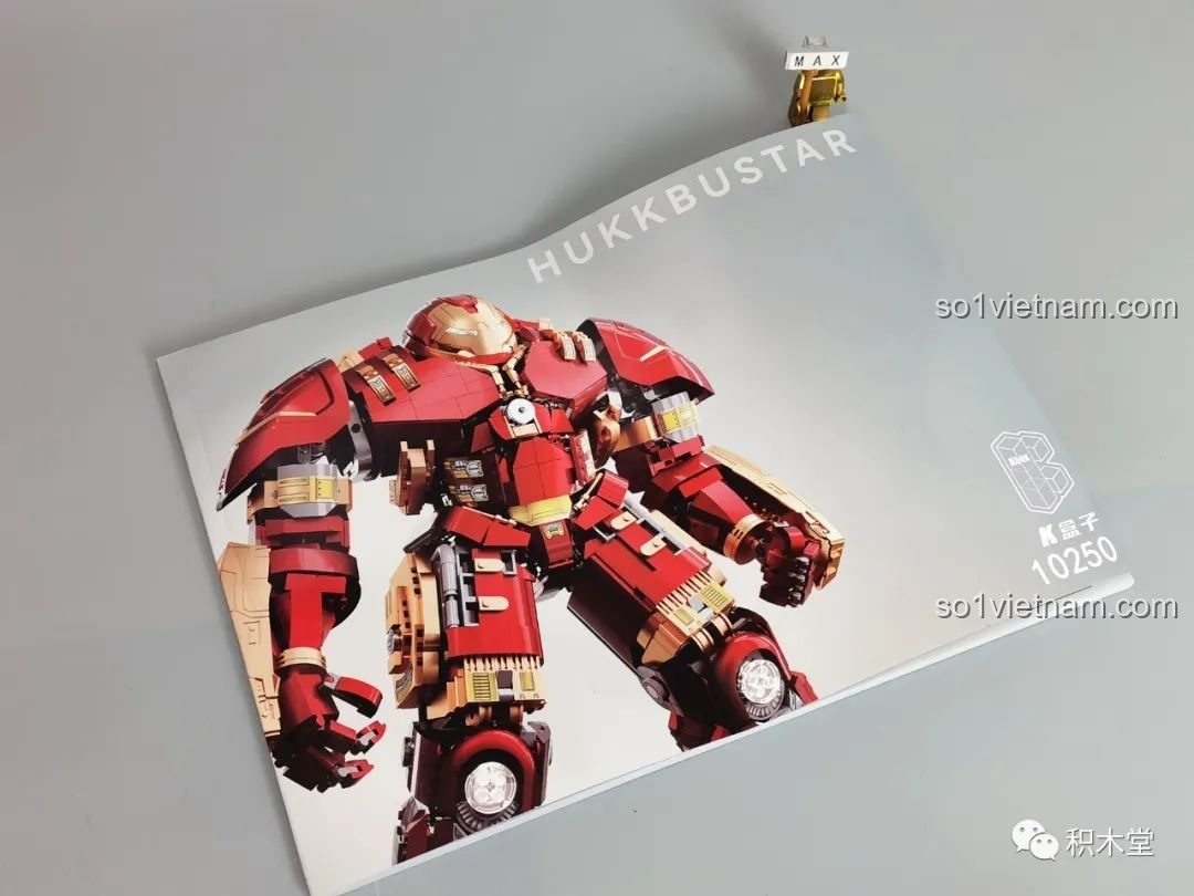 Bìa sách hướng dẫn lắp ráp KBOX V5004 Giáp Chống Hulk MK44, thiết kế rõ ràng và chuyên nghiệp. Cảm nhận KBOX 5004 Giáp Chống Hulk MK44 dễ hiểu.