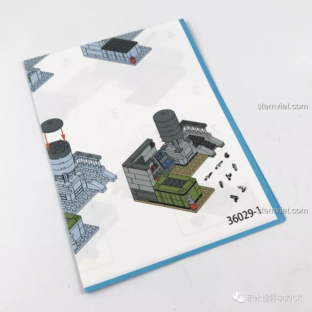 Sách hướng dẫn lắp ráp chi tiết cho mẫu 36029-1 trong bộ Căn Cứ Chiến Trường Sinh Tồn PUBG.