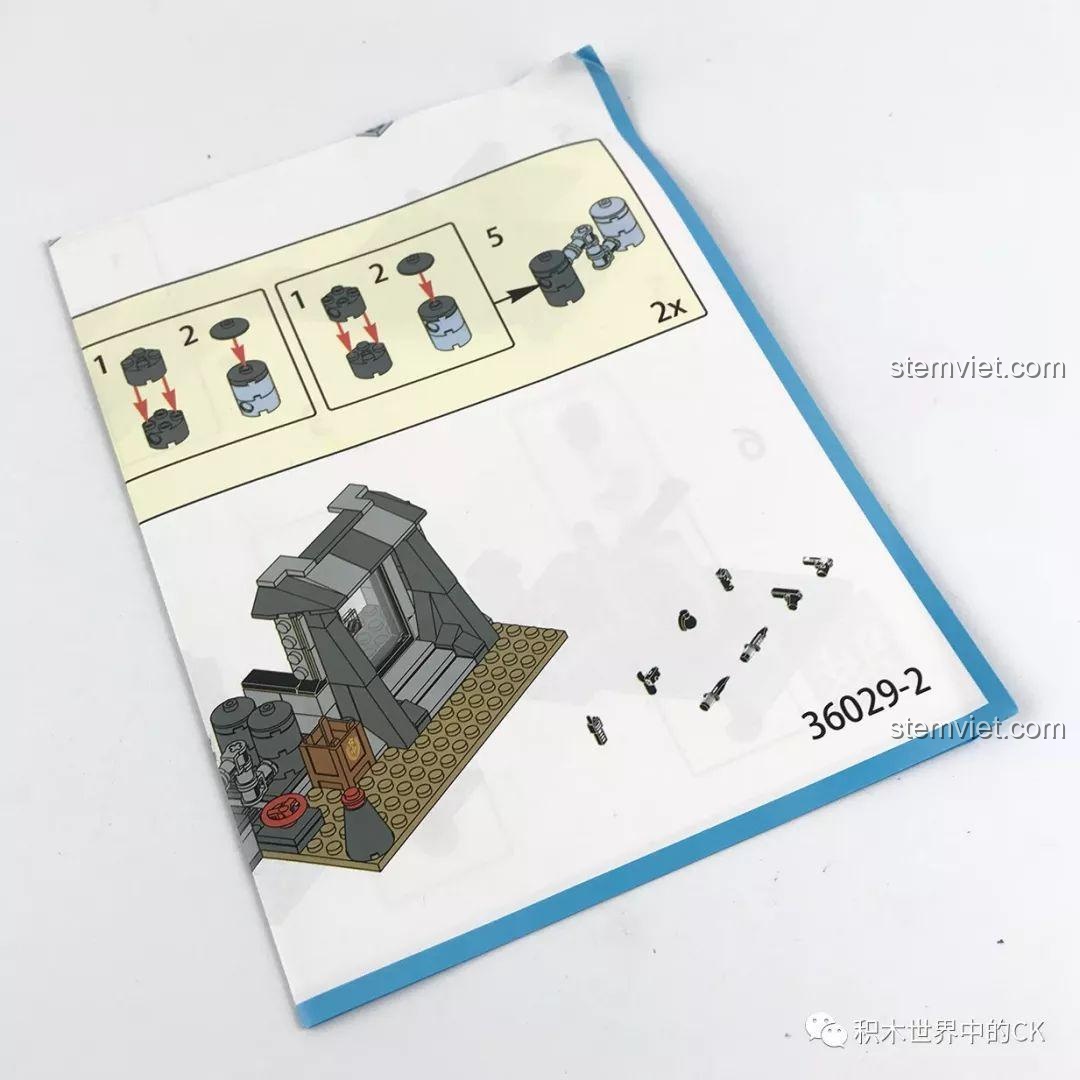 Sách hướng dẫn lắp ráp cho mẫu 36029-2 trong bộ Căn Cứ Chiến Trường Sinh Tồn PUBG.