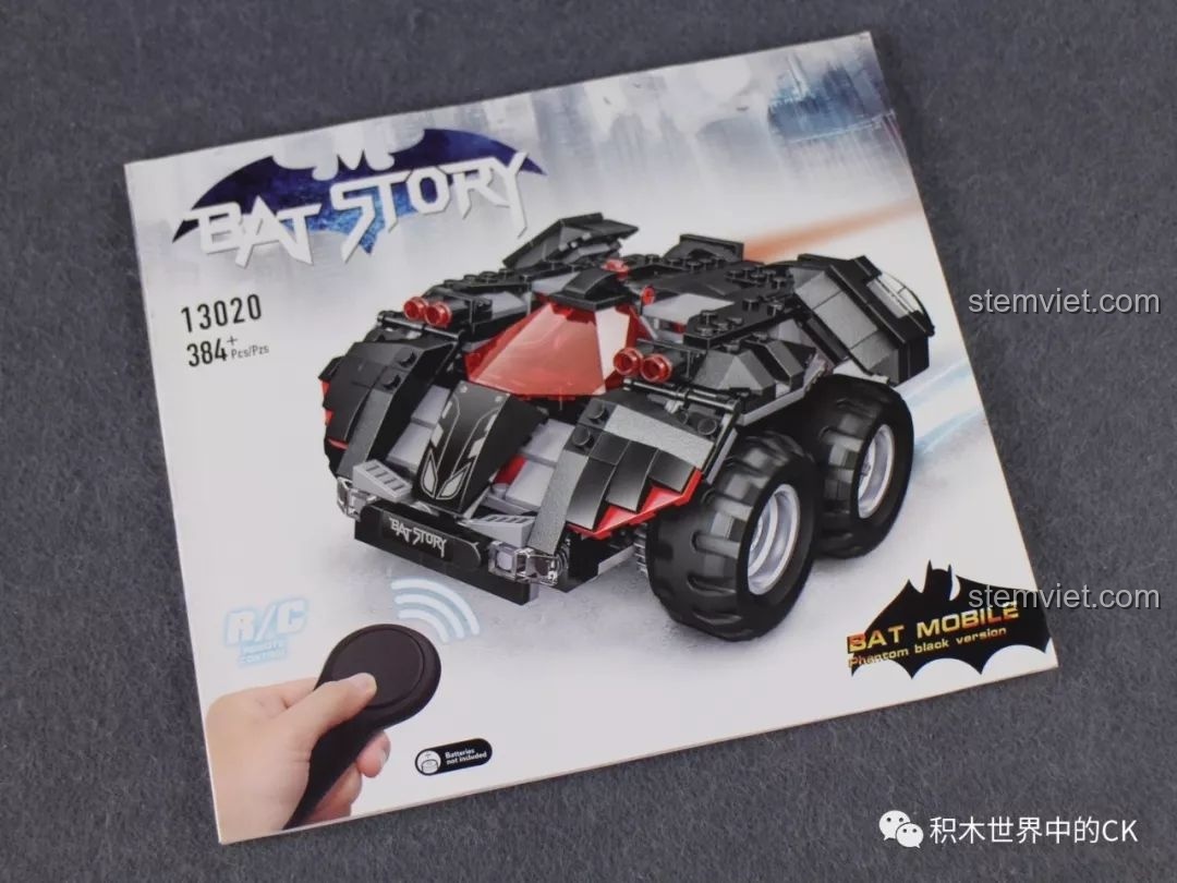 Sách hướng dẫn lắp ráp của bộ Mould King 13020 Batmobile RC, hình ảnh sắc nét. Đánh giá Mould King 13020 Xe chiến đấu của Batman.