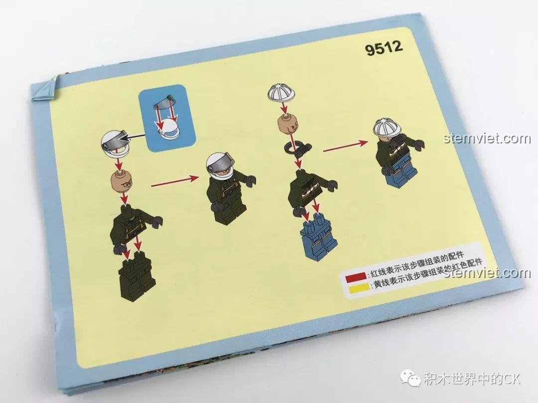 Sách hướng dẫn lắp ráp chi tiết của bộ đồ chơi mô hình Trực thăng cứu hộ cho bé từ 6 tuổi.