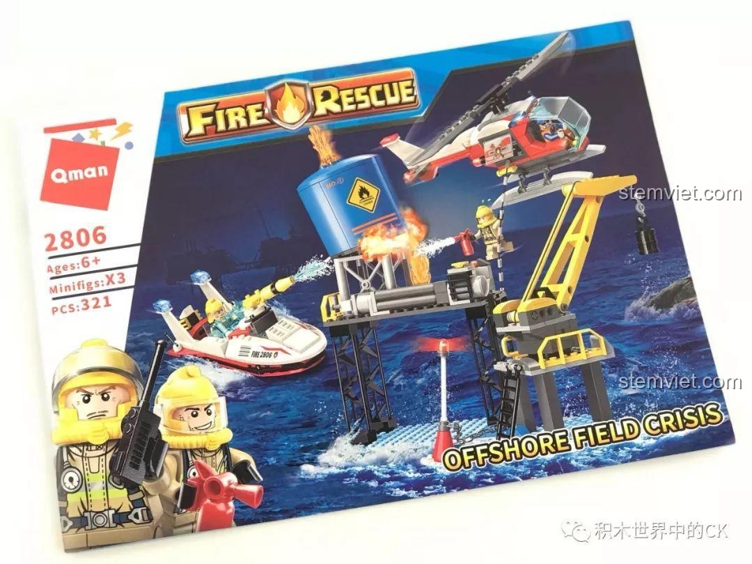 Sách hướng dẫn lắp ráp của bộ QMAN 2806, bìa in hình sản phẩm hoàn chỉnh, màu sắc sống động.