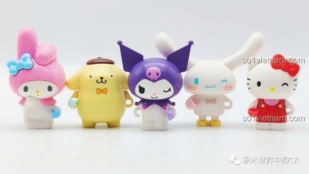 Nhóm các nhân vật Sanrio Cupcake của Keeppley, với góc nhìn khác.