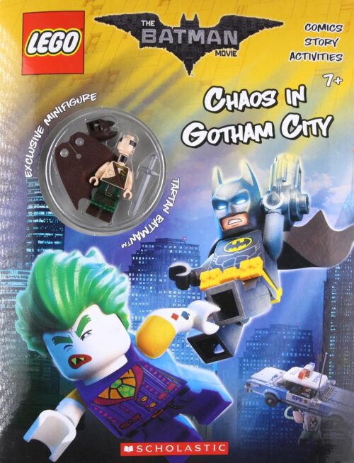 Bộ đồ chơi Scholastic ISBN9781338112122 Phim LEGO Batman Chaos in Gotham City kèm minifigure độc quyền Tartan Batman, phù hợp bé trai 7 tuổi, giá tốt.
