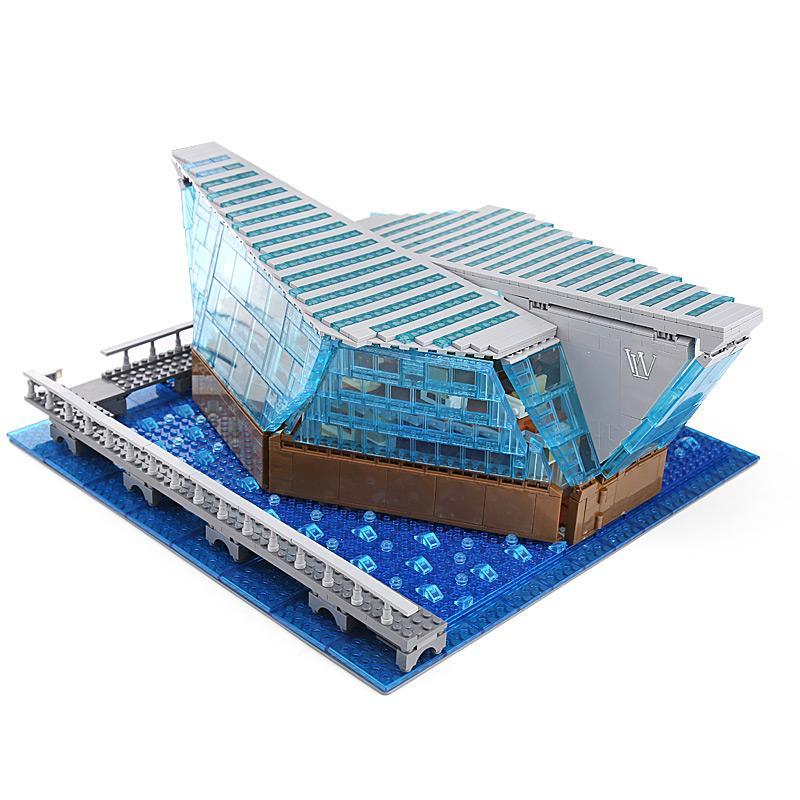 SEMBO 601099 Cửa hàng LV Flagship Singapore (Bản có đèn) - Bộ lắp ghép Kiến trúc Sang trọng