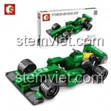 SEMBO 701354 F1 Renault Racing Car - Bộ đồ chơi lắp ghép xe đua tốc độ cao cho bé trai 6 tuổi