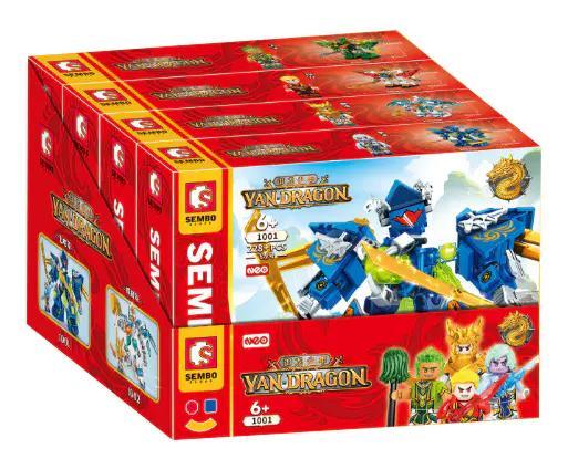 Hộp sản phẩm bộ đồ chơi Ngự Long Thiếu Niên SEMBO 1004