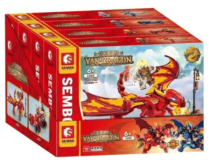 SEMBO 1008 Rồng Xanh Vạn Long bộ đồ chơi lắp ráp Rồng Xanh Uy Lực