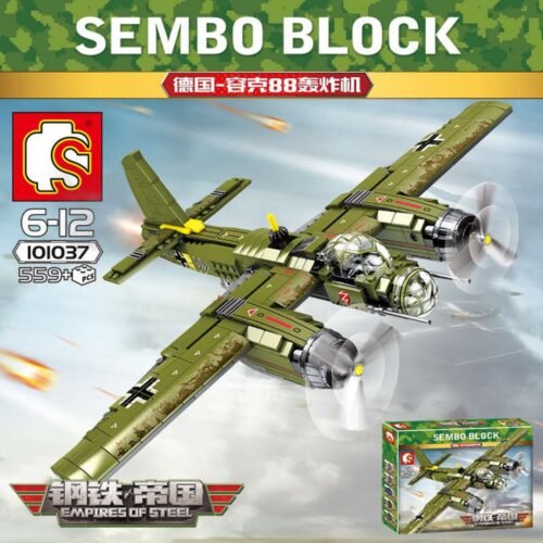 Máy bay ném bom Junkers Ju-88 SEMBO 101037 hướng dẫn lắp ghép SEMBO 101037 Máy bay ném bom Đức Ju-88