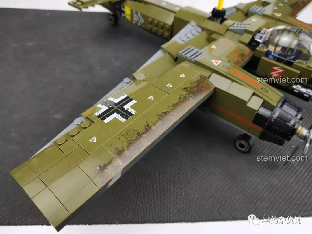 Mặt sau hộp đồ chơi lắp ráp SEMBO 101037 Máy bay ném bom Junkers Ju-88 giới thiệu các bộ khác trong series