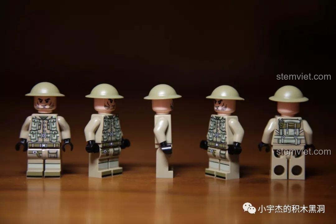 Chi tiết các góc nhìn của minifigures lính Anh trong bộ đồ chơi quân sự SEMBO 101117.