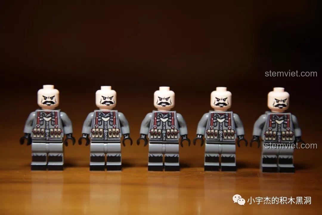 Dàn minifigures lính Đức không đội mũ từ bộ đồ chơi mô hình Mô hình quân sự Thế Chiến II SEMBO.