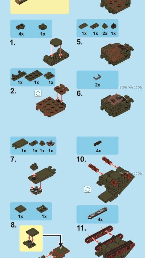 Trạm Liên Lạc Quân Sự SEMBO 101158 | Hướng dẫn lắp ráp SEMBO 101158 Bộ Đàm Dã Chiến