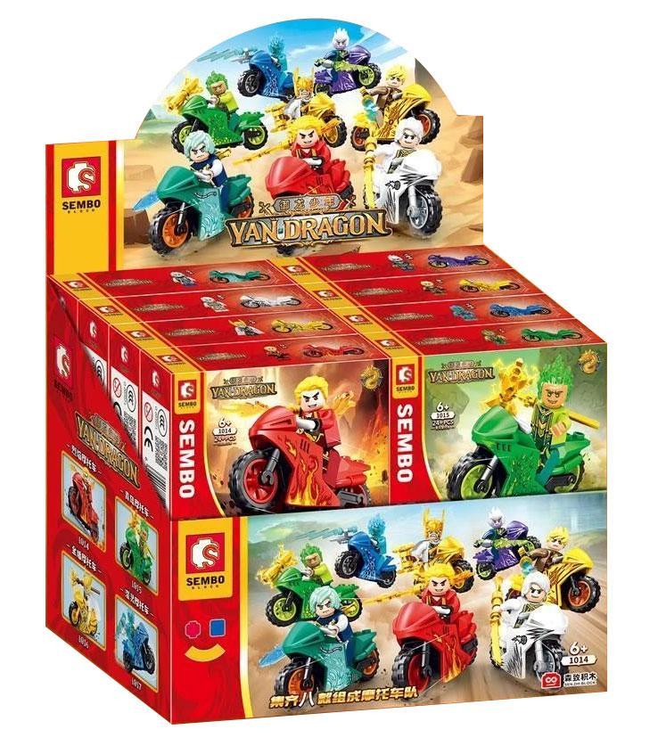 bộ lắp ráp Xe máy chiến binh Yan Dragon Sembo 1014, bộ sưu tập 8 mô hình xe máy và minifigure cho bé trai 6 tuổi giá rẻ.