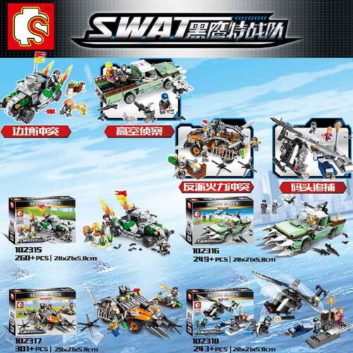 Đội Đặc Nhiệm SWAT: Biên Giới Xung Đột SEMBO 102315 hướng dẫn lắp ghép SEMBO 102315 Trực Thăng SWAT