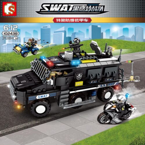 Xe Bọc Thép Chống Bạo Động SWAT Của Biệt Đội Ưng Đen SEMBO 102438 sách hướng dẫn SEMBO 102438 Xe đặc nhiệm SWAT