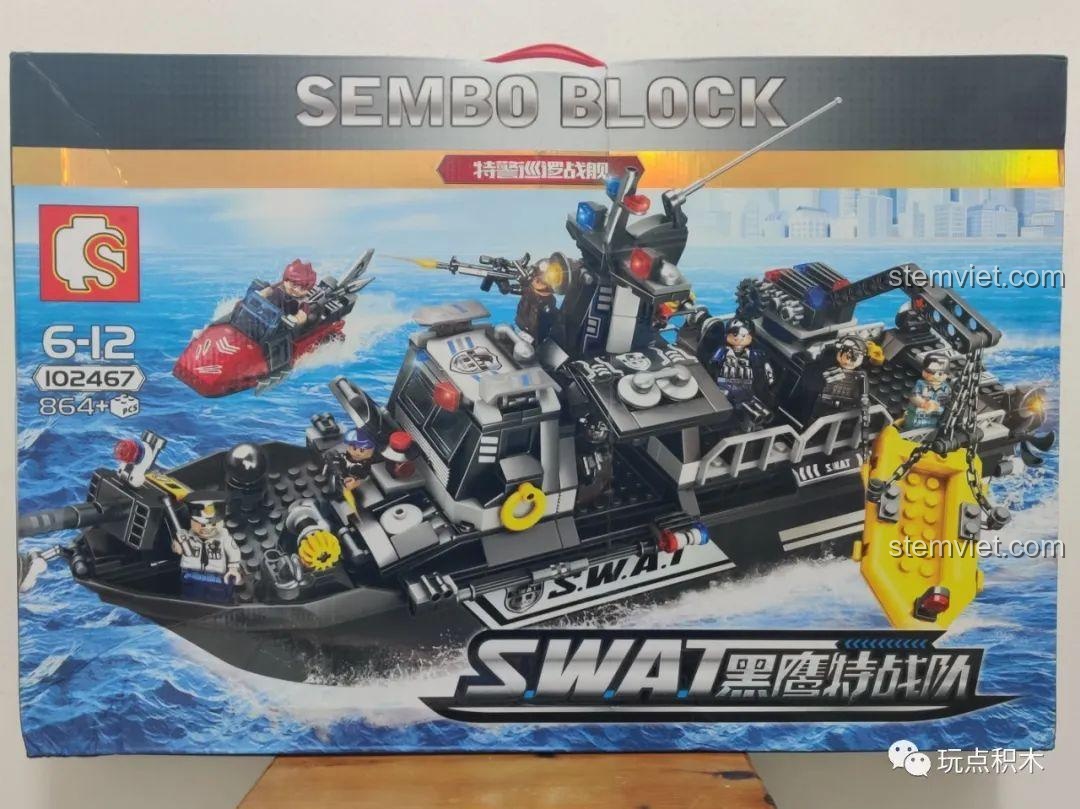 Ảnh chụp màn hình một cửa hàng online bán đồ chơi mô hình Tàu Chiến Cảnh Sát SWAT 102467.