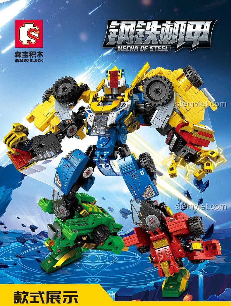 SEMBO 103283 Mecha of Steel Xe Jeep Dã Chiến