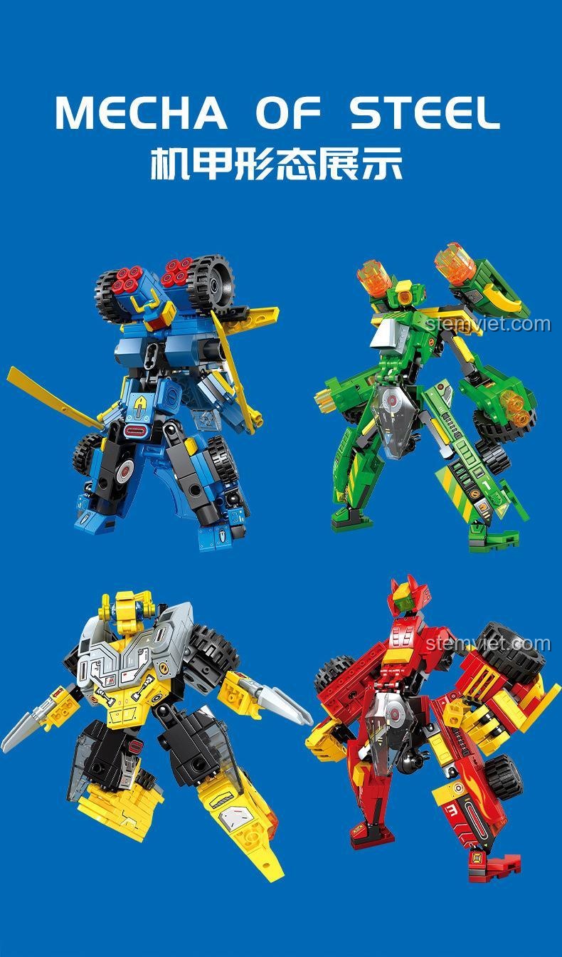 SEMBO 103283 Mecha of Steel Xe Jeep Quân Sự