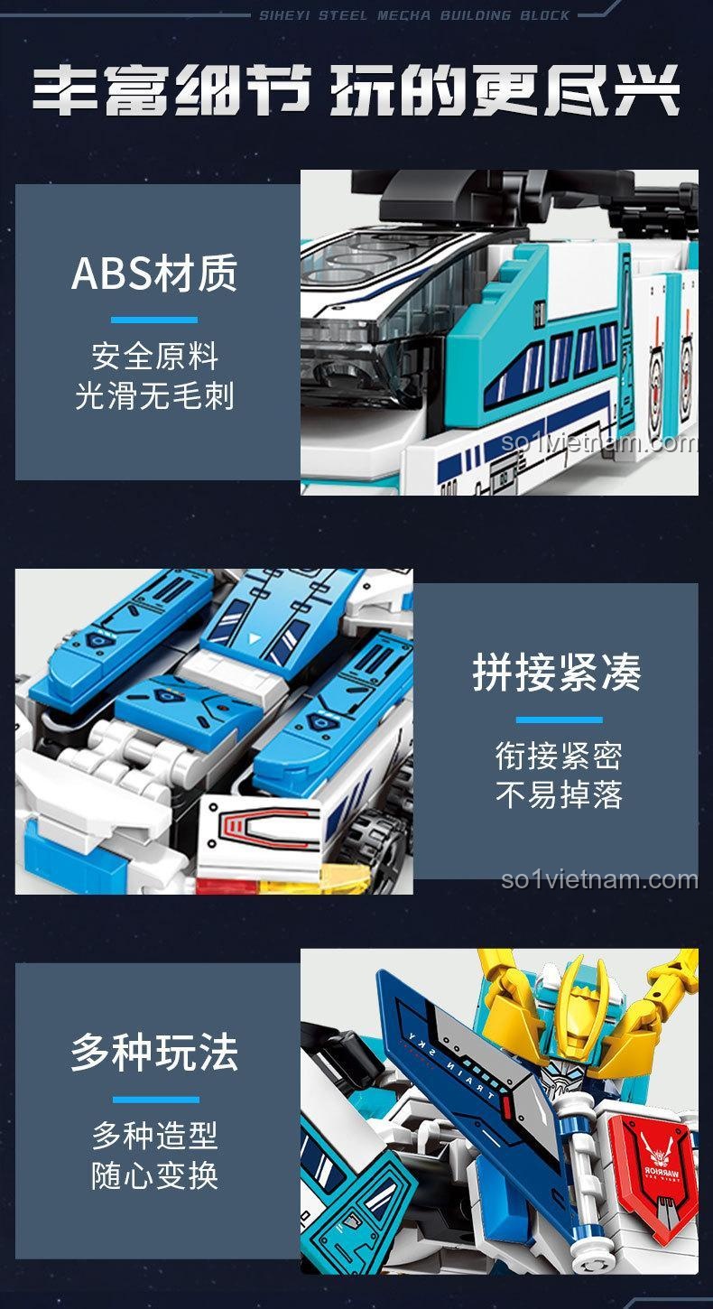 Trải nghiệm chơi SEMBO 103302-103305 Mecha Thép Chiến binh Liekong, mô phỏng trò chơi đối chiến, phát triển tư duy cho bé trai 6 tuổi.