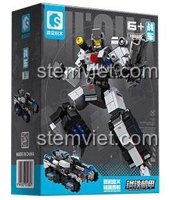 Hộp đồ chơi mô hình SEMBO 103386 Mecha Chiến Đấu Biến Hình, quà tặng sáng tạo cho con trai.