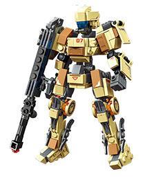 Mô hình đồ chơi lắp ráp SEMBO 103387 Robot Bọ Cạp Sa Mạc cho bé trai 6 tuổi, giá rẻ. Robot chiến binh sa mạc màu vàng cát.