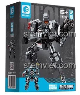 Hộp đồ chơi lắp ráp SEMBO 103388 Mecha Thép Hỏa Bạo. Món quà tuyệt vời cho bé trai 6 tuổi yêu thích robot chiến đấu.