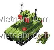 đồ chơi lắp ráp SEMBO 105069 Mô hình Xe Tăng Quân Sự Hồng Tiễn-10 chi tiết cao cho bé trai 6 tuổi