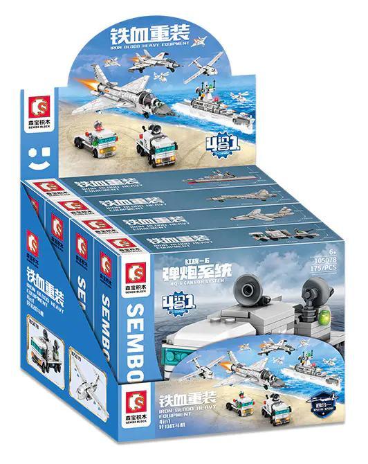 Bộ lắp ghép Tiêm Kích J-10 SEMBO 105078 giá tốt, đồ chơi lắp ráp SEMBO quân sự 4 trong 1 cho con trai 6 tuổi, phát triển tư duy sáng tạo