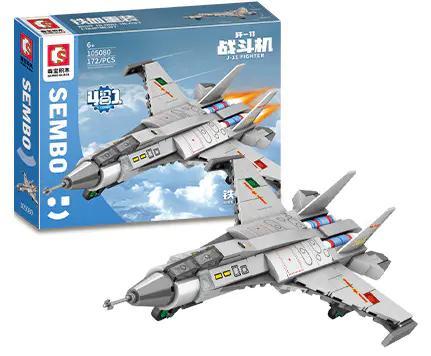 Bộ lắp ráp Máy bay chiến đấu J-11 SEMBO 105080, đồ chơi mô hình Tiêm kích J-11 cho Con trai 6 tuổi, giá tốt, chất lượng cao