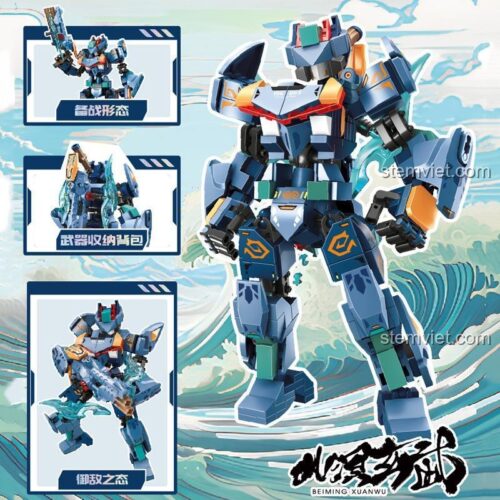 Đồ chơi lắp ráp Robot Bắc Minh Huyền Vũ SEMBO với các tính năng biến đổi tư thế, mô hình robot chiến đấu cho bé trai