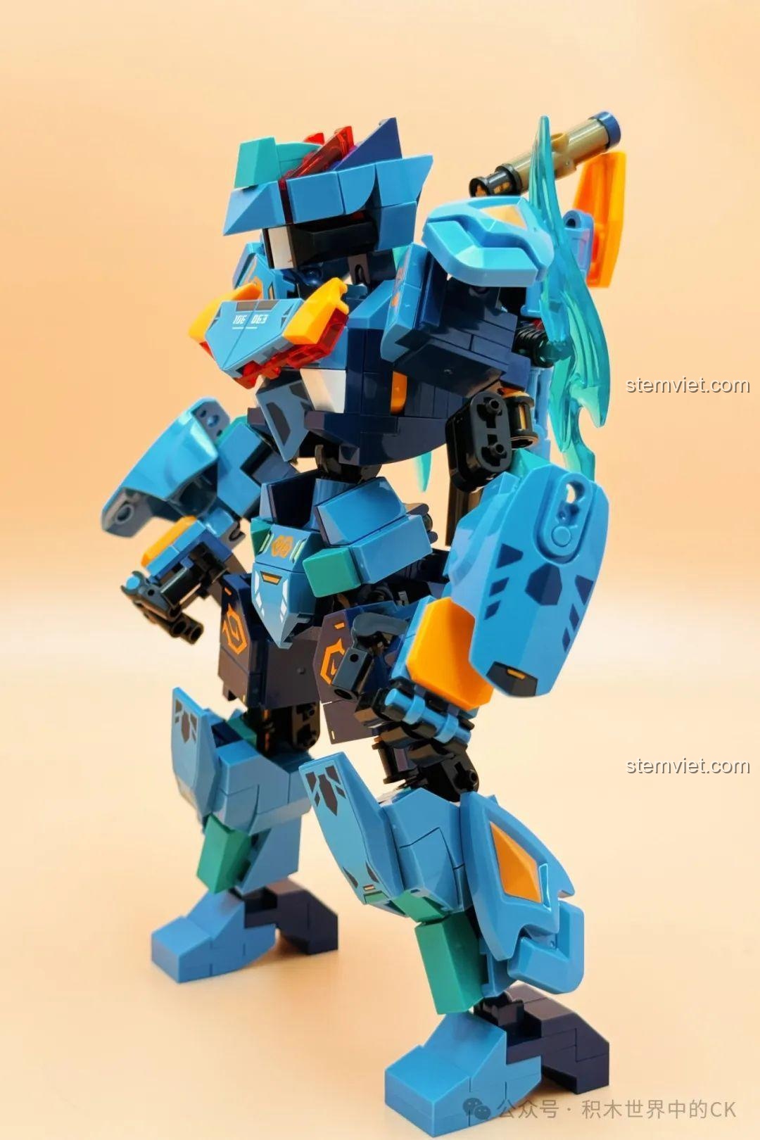 Mô hình Robot Chu Tước Lửa 106064 đứng thẳng, chi tiết sắc nét, màu đỏ vàng rực rỡ, bộ đồ chơi lắp ráp 395 mảnh, cho bé trai 6 tuổi, giá hời.