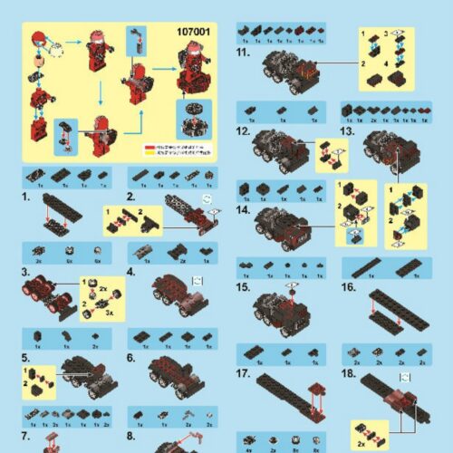 Xe Tải Chở Hàng CN171-11 SEMBO 107001 hướng dẫn lắp ghép SEMBO 107001 Xe Vận Tải CN171-11