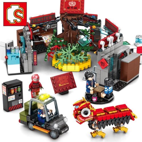 Toàn cảnh bộ lắp ghép Thành Phố Ngầm Lưu Lạc Địa Cầu SEMBO 107011, một món đồ chơi sáng tạo cho bé trai 6 tuổi.