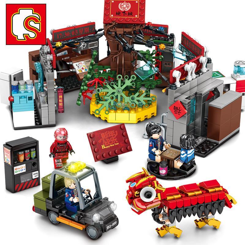 Bộ lắp ghép Thành phố ngầm The Wandering Earth SEMBO 10701X, đồ chơi lắp ráp 8 trong 1 cho bé trai 6 tuổi, mô hình kiến trúc tương lai chi tiết cao, giá tốt.