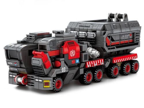 SEMBO 107029 Bộ đồ chơi Xe tải vận chuyển CN114 màu xám đỏ cho bé trai 6 tuổi