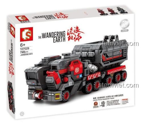 SEMBO 107029 Bộ đồ chơi Xe tải vận chuyển CN114 màu xám đỏ cho bé trai 6 tuổi
