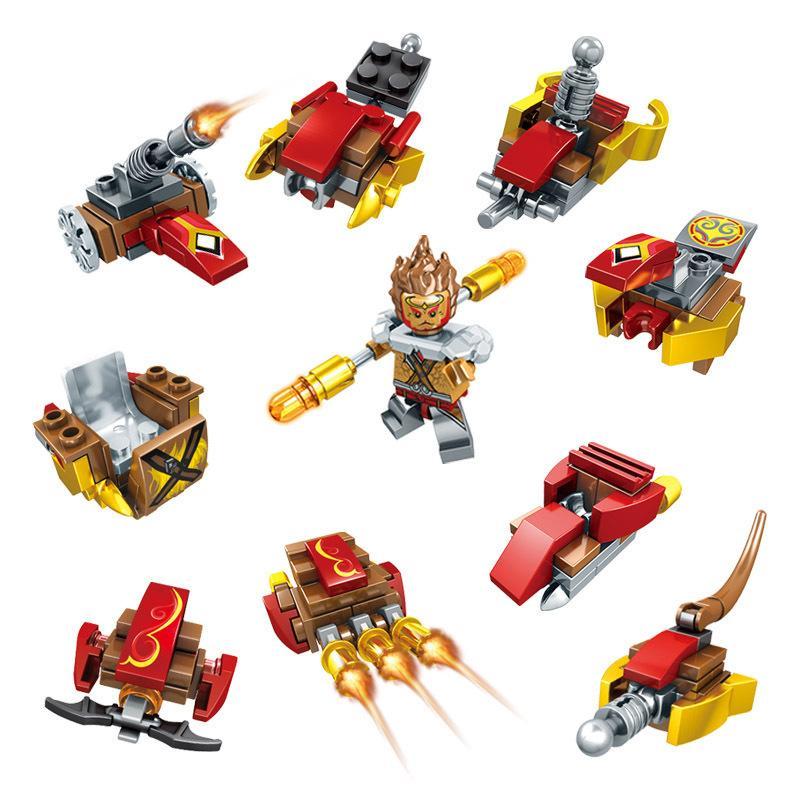 Bộ lắp ráp Tôn Ngộ Không SEMBO 1074-7 với 10 kiểu biến hình độc đáo, đồ chơi lắp ráp Vua Khỉ cho bé trai 6 tuổi, giá tốt.