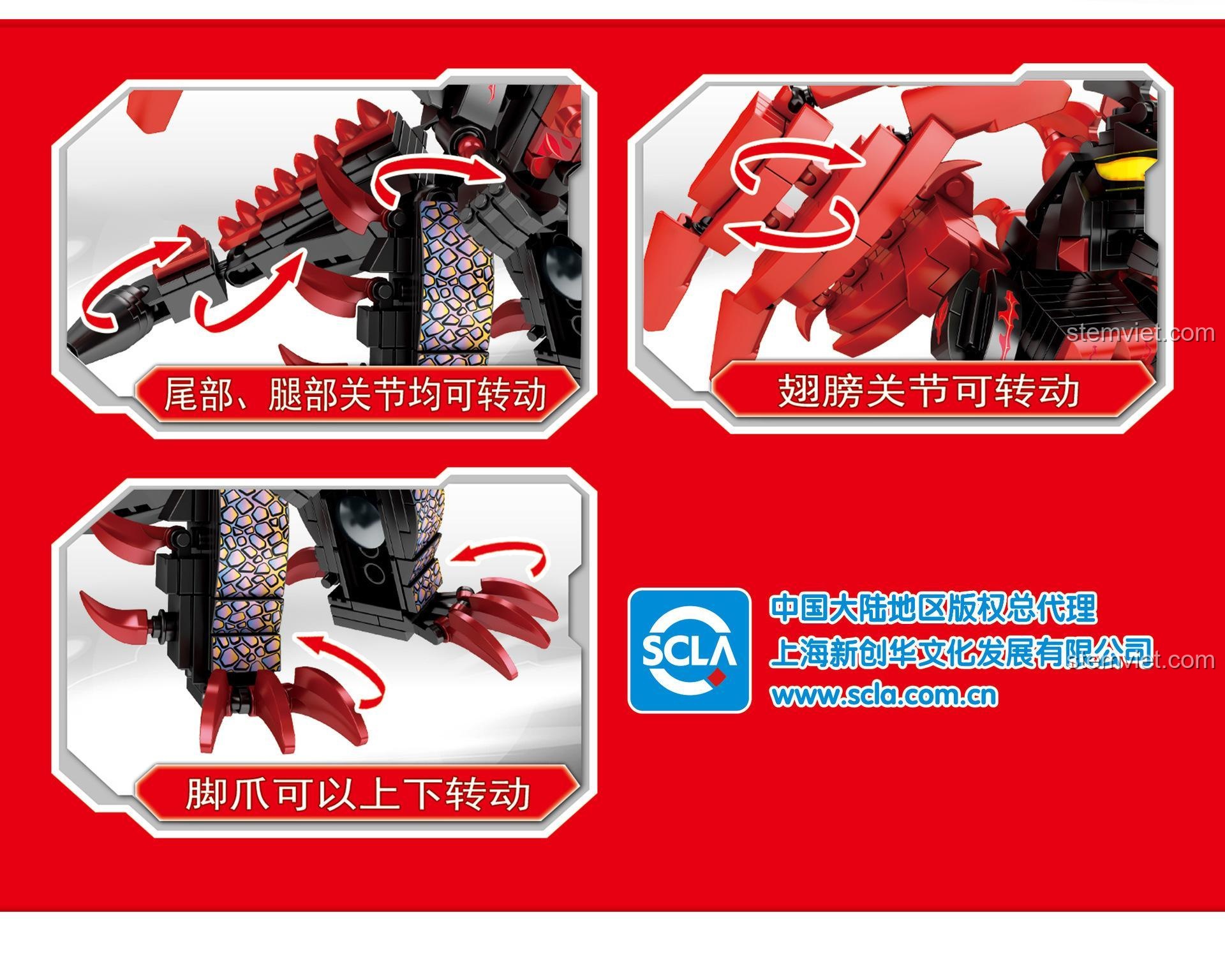 Đồ chơi mô hình Chimeraberus - Quái thú dung hợp của Belial 108591 trong tư thế chiến đấu.