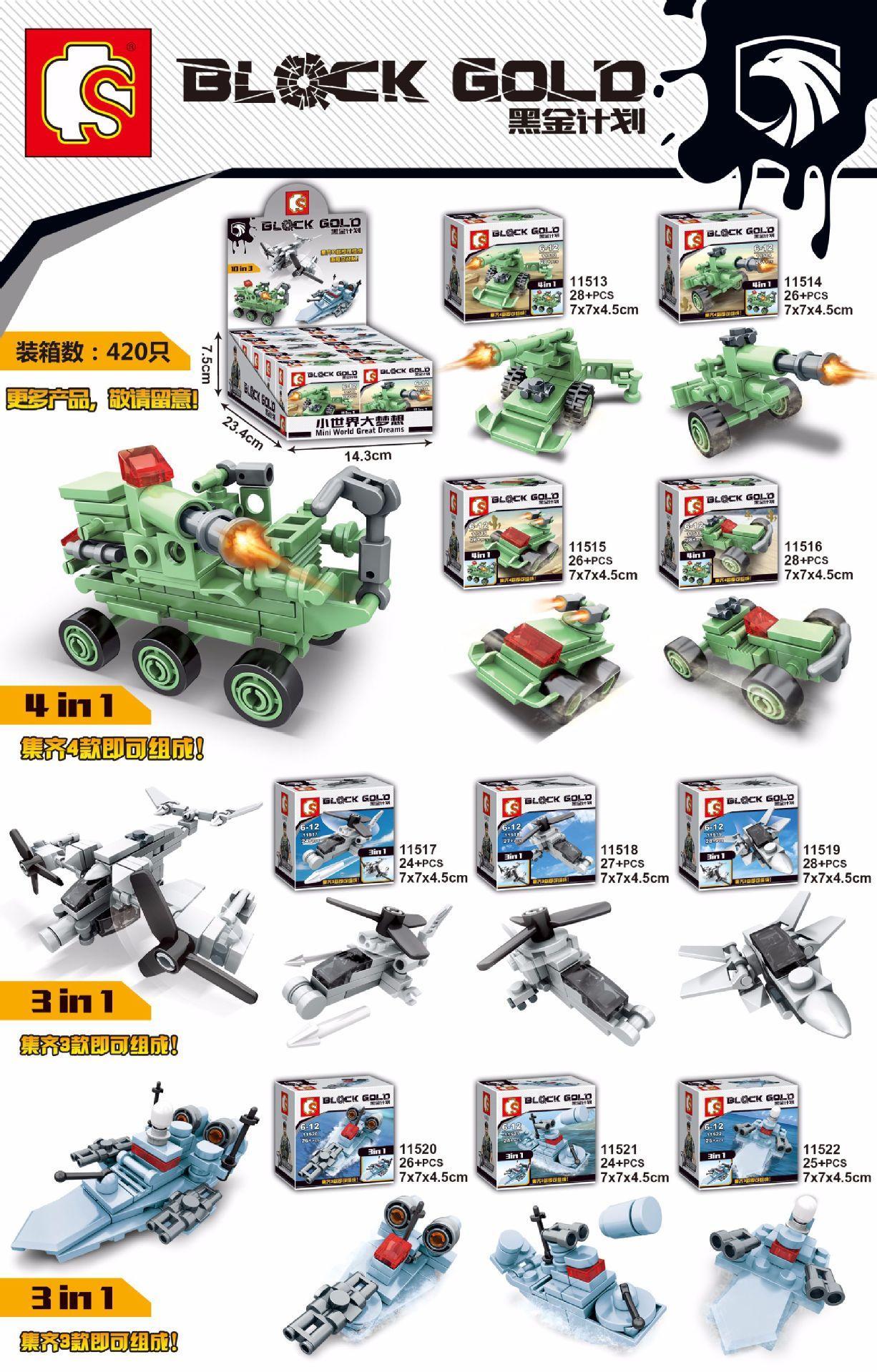 Bộ lắp ráp Xe Pháo Tự Hành Hắc Kim SEMBO 11515, đồ chơi mô hình xe tăng quân sự 26 mảnh cho bé trai 6 tuổi, giá tốt, tương thích LEGO®.