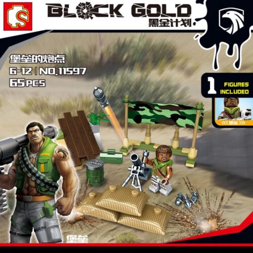 Điểm Pháo Đài Kế Hoạch Vàng Đen SEMBO 11597 sách lắp ghép SEMBO 11597 Công Sự Phòng Thủ