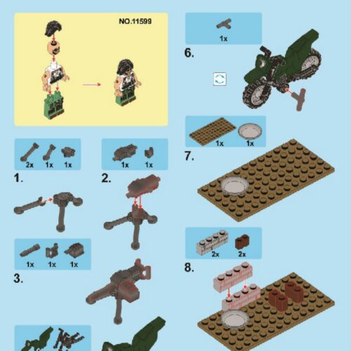 Căn Cứ Của Sơn Hổ SEMBO 11599 hướng dẫn lắp ráp SEMBO 1599 Căn cứ dã chiến