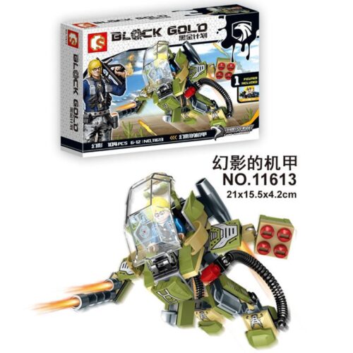 Bộ lắp ghép SEMBO 11613 Robot Chiến Đấu Phantom giá rẻ cho bé trai 6 tuổi, gồm 104 mảnh ghép và 1 minifigure.