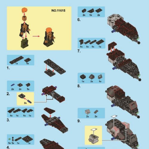 Trực thăng của Big Evil - Kế hoạch Black Gold SEMBO 11615 hướng dẫn lắp ghép SEMBO 11615 Trực thăng của Big Evil - Kế hoạch Black Gold