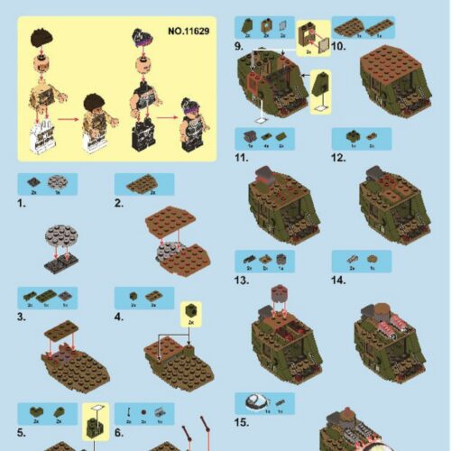 Trực Thăng Truy Đuổi Black Gold SEMBO 11629 hướng dẫn lắp ghép SEMBO 629 Trực thăng truy đuổi