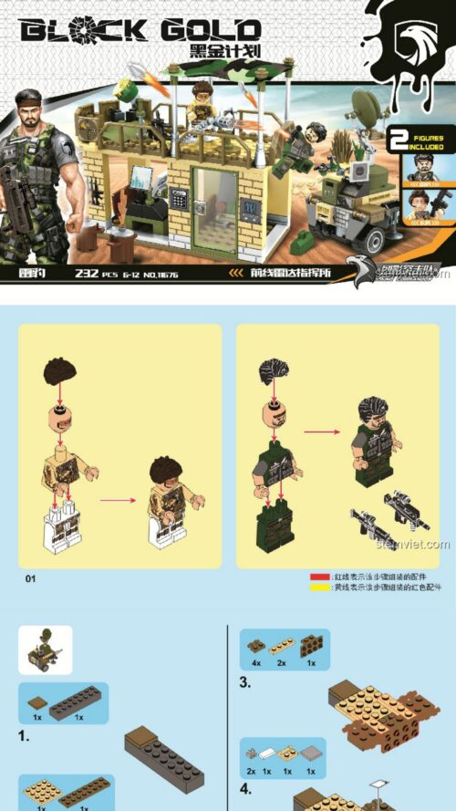 Trạm Chỉ Huy Radar Tiền Tuyến SEMBO 11676 hướng dẫn lắp ráp SEMBO 11676 Căn Cứ Radar Di Động