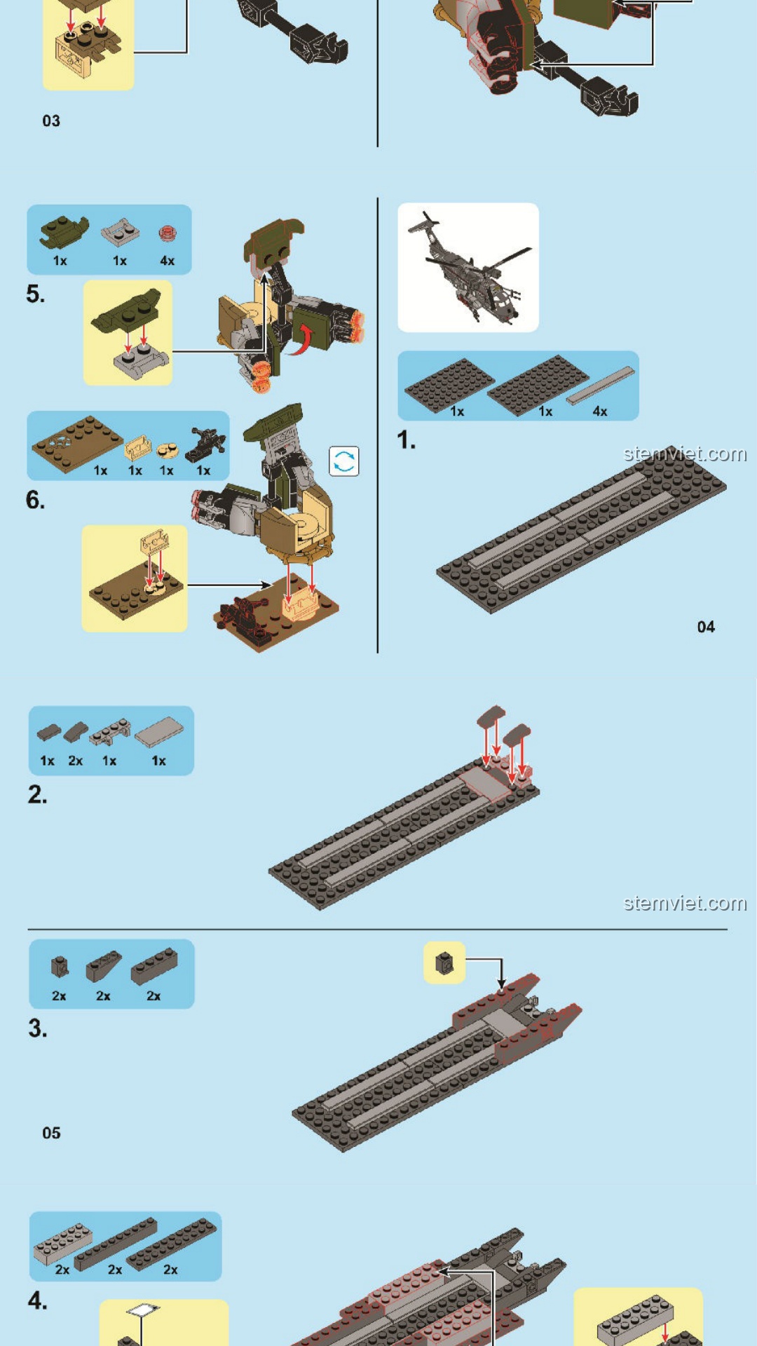 Máy bay trực thăng chiến đấu SEMBO 11688 sách lắp ghép SEMBO 11688 Máy bay trực thăng chiến đấu